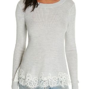 Rebecca Taylor Lace Trim Sweater